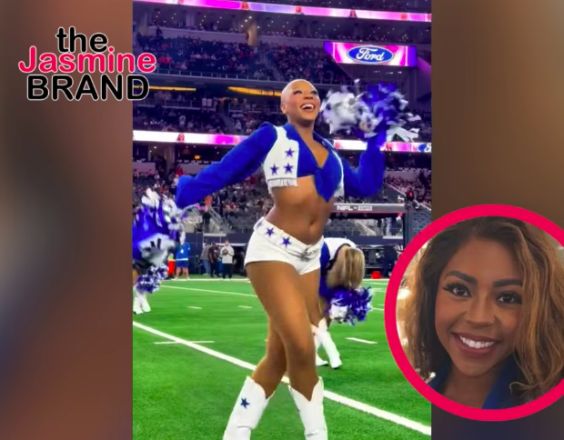 Dallas Cowboy Cheerleader Armani Latimer Becomes Emotional Before Dancing w/o A Wig For Alopecia Awareness