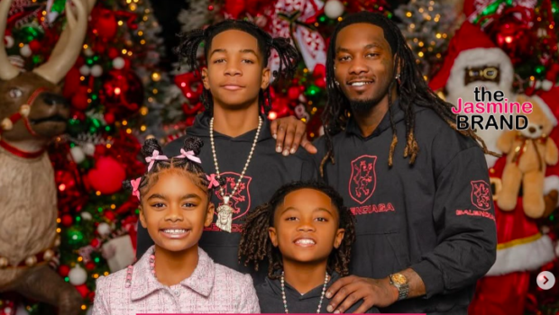 Offset Posts Christmas Photos w/ His Oldest Kids