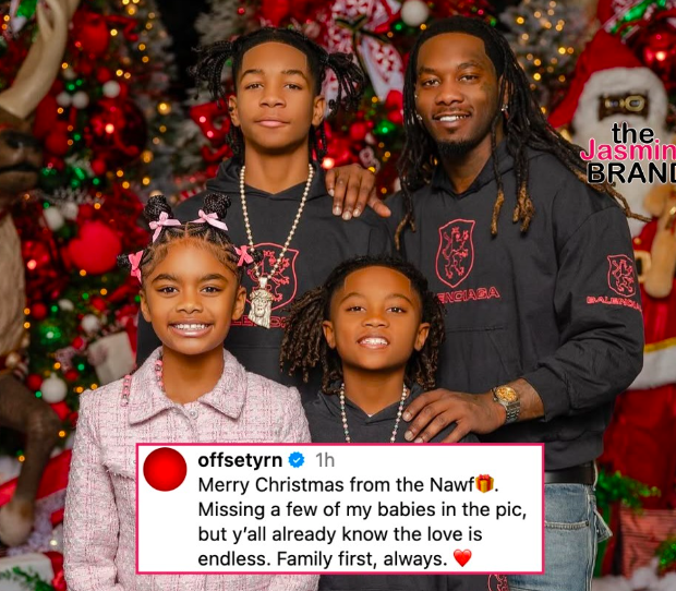 Offset Posts Christmas Photos w/ His Oldest Kids