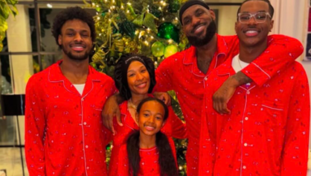 LeBron James & Family Show Off Their Matching Christmas PJs