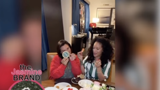 Rihanna Tries Chicken Nuggets & Caviar Trend w/ Friend Jennifer Rosales