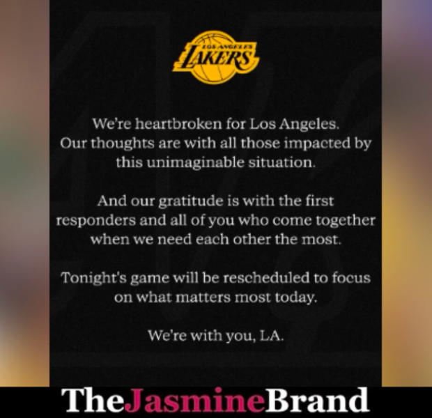 LA Lakers Postpone Game Amid California Wildfires