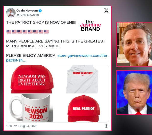 California Governor Gavin Newsom Trolls Trump w/ MAGA-Style Merch