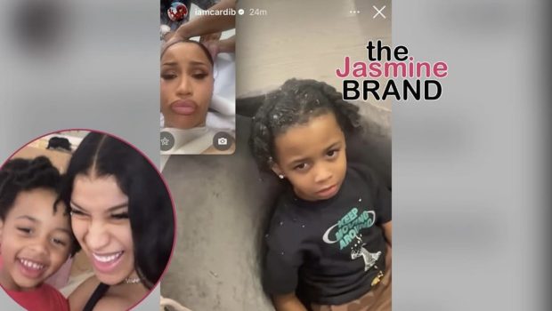Too Cute! Cardi B’s Baby Boy Wave Wasn’t Too Thrilled About Wash Day