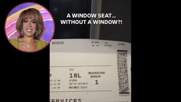 Gayle King Slams United Airlines After ‘Window Seat’ Turns Out to Be… No Window at All