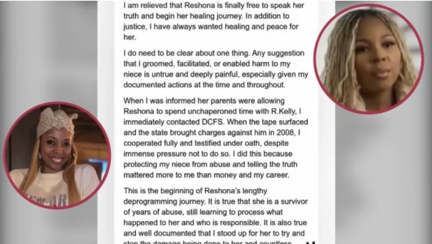 Singer Sparkle Speaks Out After Niece Reshona Landfair Suggests She Assisted In Grooming Her For R. Kelly