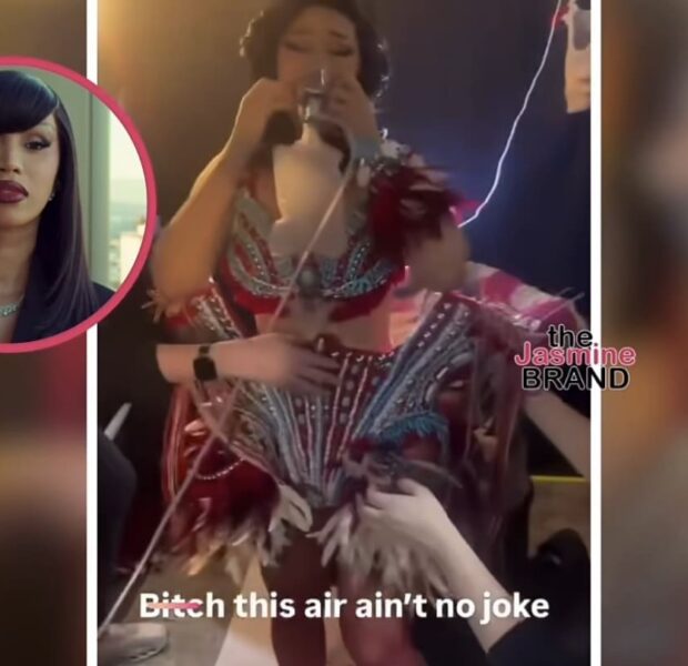 Cardi B Takes Quick Oxygen Break Backstage At Her “Little Miss Drama” Show In Denver