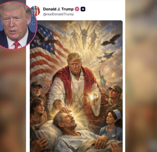 Trump Takes Down Social Media Image Seemingly Depicting Him As Jesus Following Backlash, Claims He Thought It Was Him ‘As A Doctor’