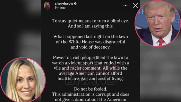 Singer Sheryl Crow Blasts Trump’s ‘Disgraceful’ UFC White House Event, Calls Out Vile & Racist’ Remarks About Michelle Obama