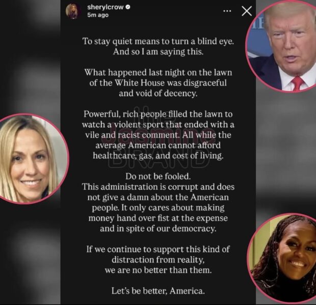 Singer Sheryl Crow Blasts Trump’s ‘Disgraceful’ UFC White House Event, Calls Out Vile & Racist’ Remarks About Michelle Obama