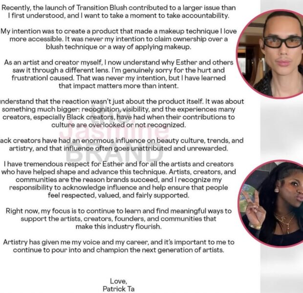 Makeup Artist Patrick Ta Issues Apology Over Transition Blush Launch Controversy Following Accusations He Copied Technique From Painted By Esther