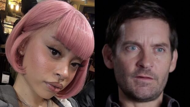 Ice Spice, 26, Allegedly Spotted Kissing “Spider-Man” Star Tobey Maguire, 51, At Michael Rubin’s White Party