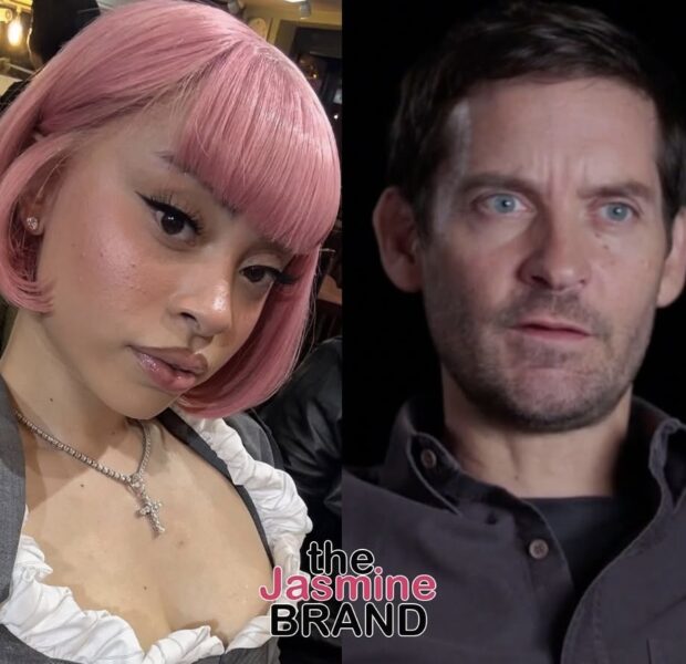 Ice Spice, 26, Allegedly Spotted Kissing “Spider-Man” Star Tobey Maguire, 51, At Michael Rubin’s White Party