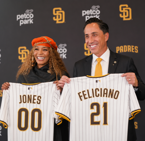 Kwanza Jones Makes MLB History As First Black Majority Owner, Takes Over San Diego Padres w/ Husband José E. Feliciano In Record $3.9 Billion Deal
