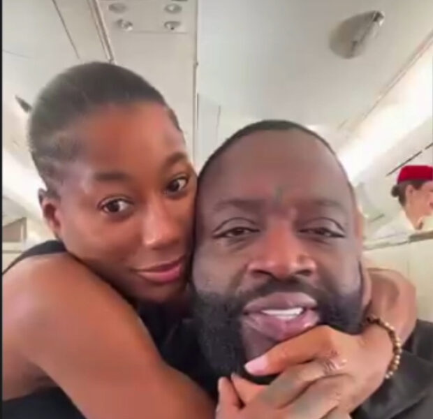 Rick Ross & Girlfriend Jazzma Kendrick Cozy Up During Sweet PDA-Filled Moment On Flight