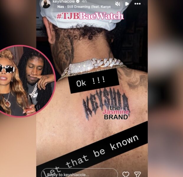 Keyshia Cole Reacts After Rapper Skrilla Appears To Get Her Name Tattooed On His Back: ‘Let That Be Known’